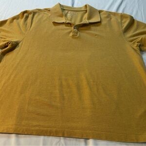 Banana Republic Yellow Polo Shirt Classic Knit